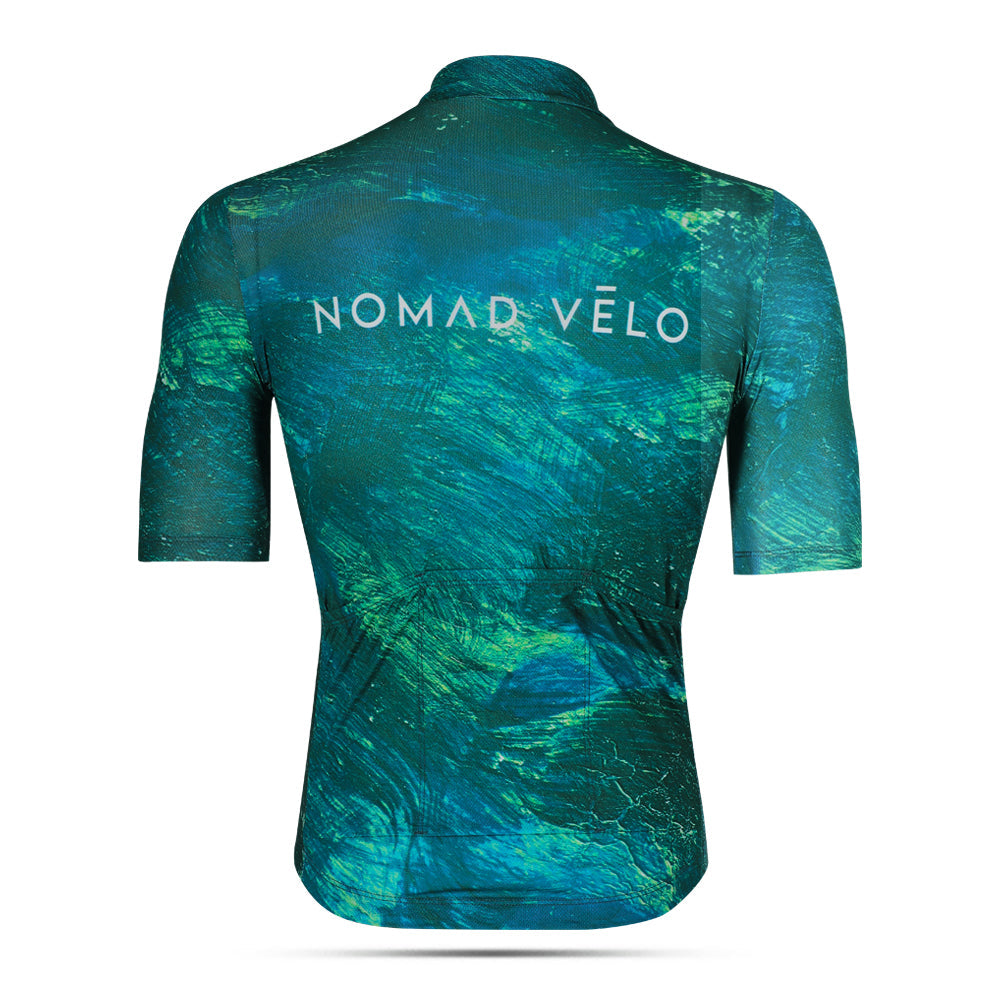 Cycling Turquoise Pacific Jersey – Short Sleeve Aero Fit for Long Climbs | Nomad Vélo