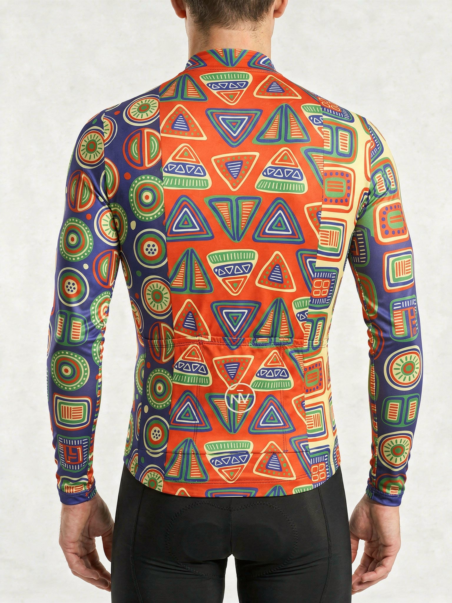 Cycling Totem Long Sleeve Jersey – Aero Fit Thermal Tribal Cultural Design Winter | Nomad Vélo