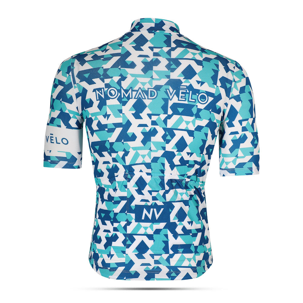 Blue Сamouflage Aero Cycling Jersey - Сamouflage Jersey