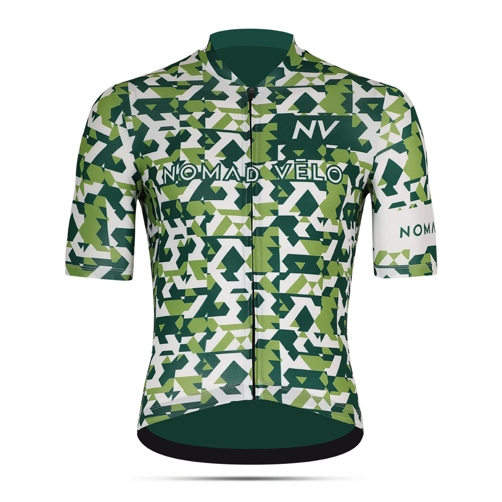Green Сamouflage Aero Cycling Jersey - Сamouflage Jersey