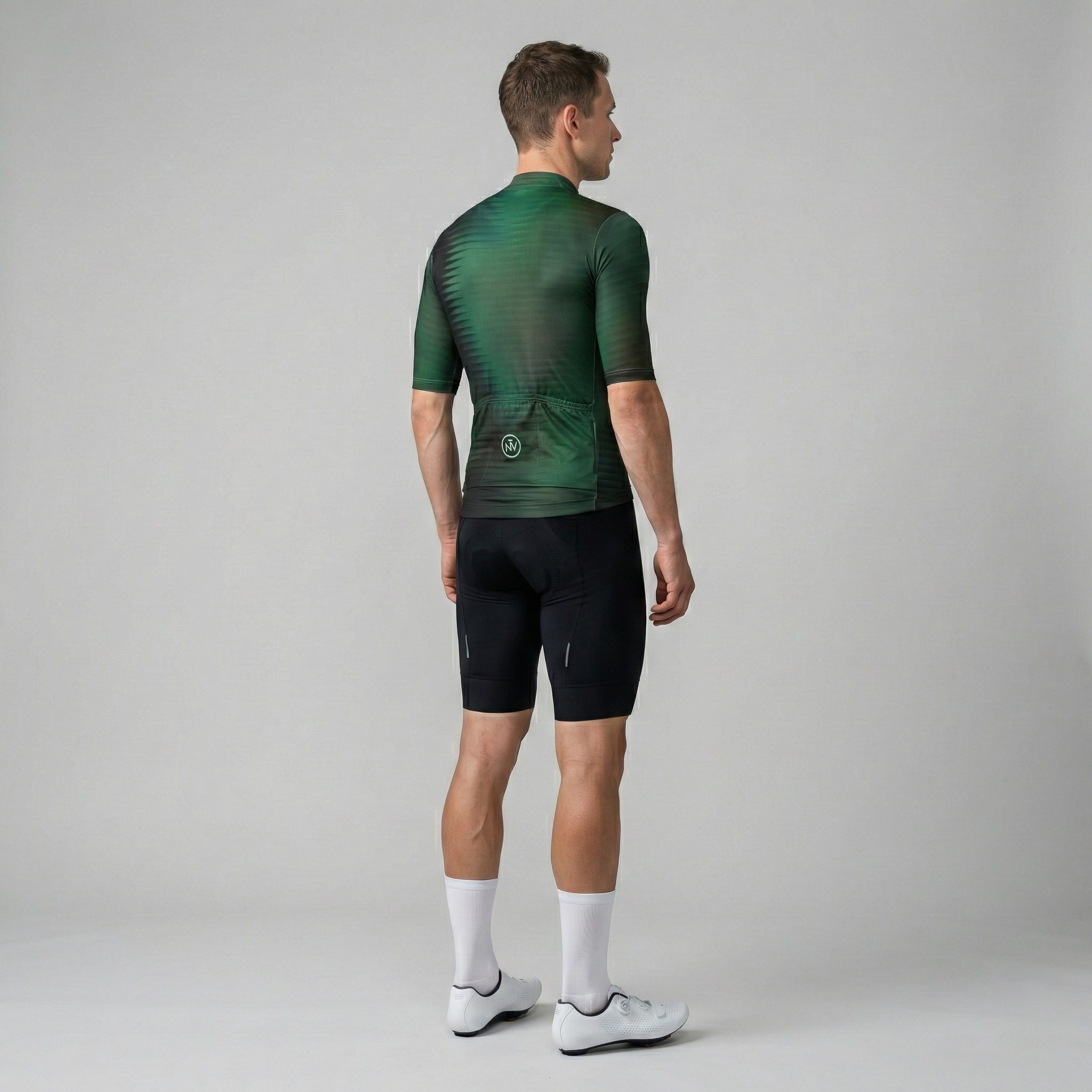 Green Fractal Aero Cycling Jersey - Green Fractal Jersey