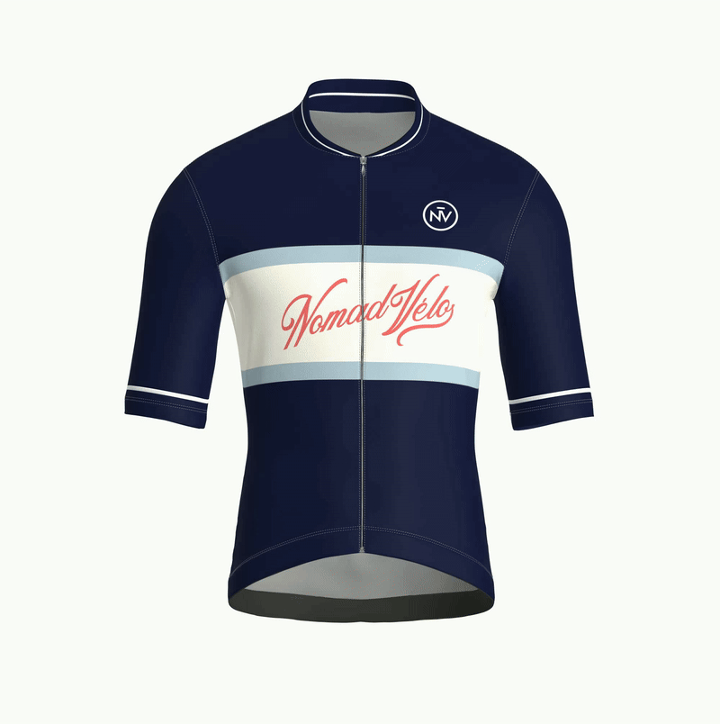 Vintage Navy Short Sleeve Jersey | Nomad Vélo