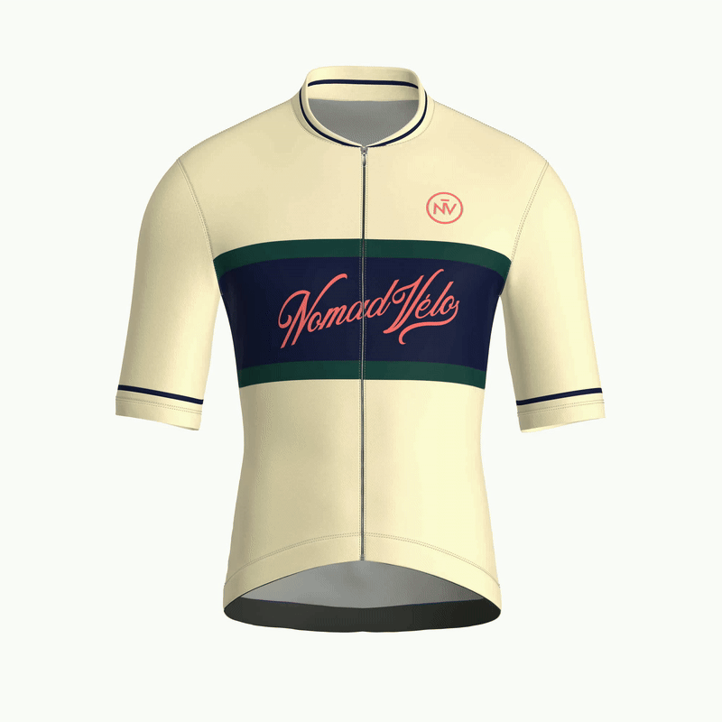 Vintage Beige Short Sleeve Jersey | Nomad Vélo