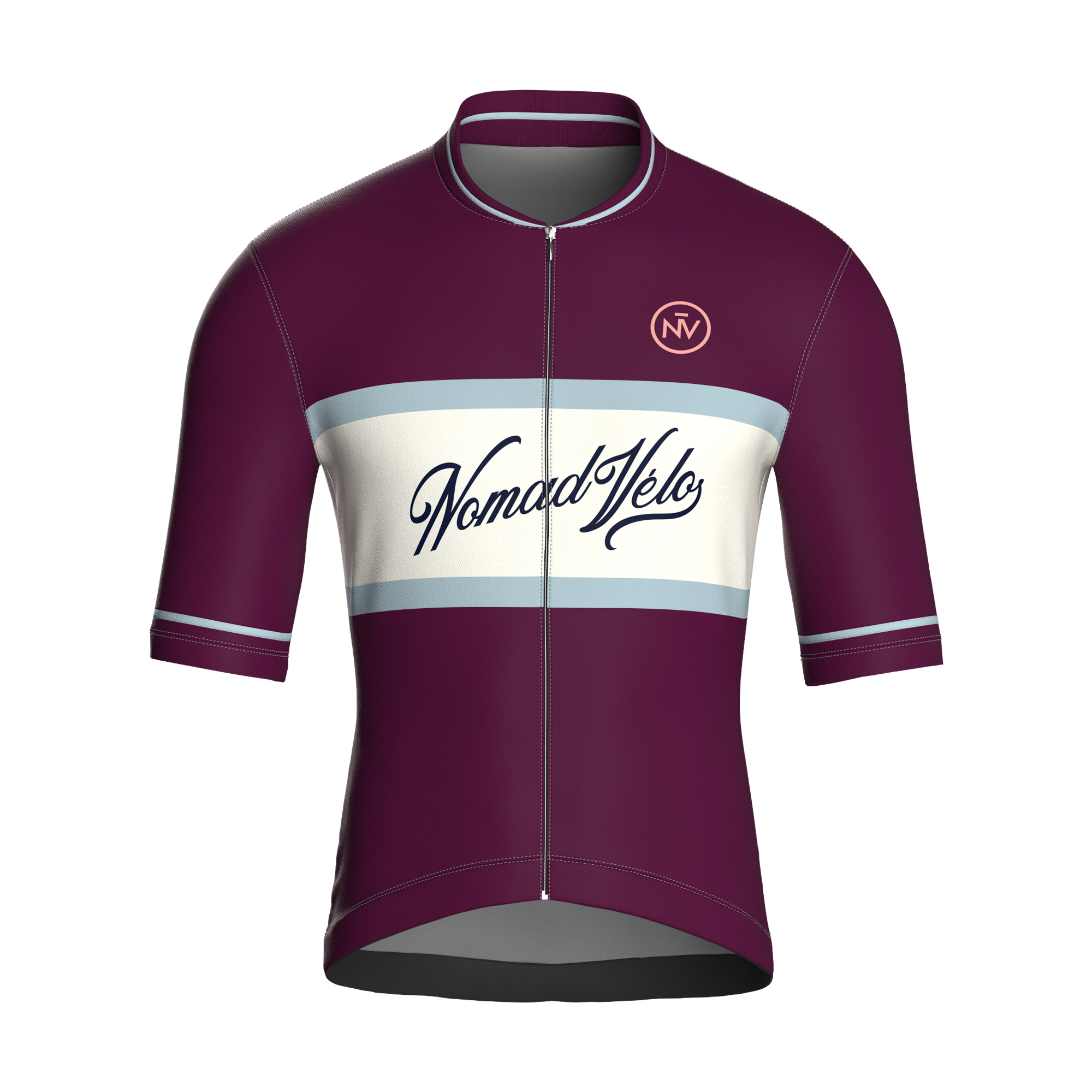Vintage Burgundy Short Sleeve Jersey | Nomad Vélo