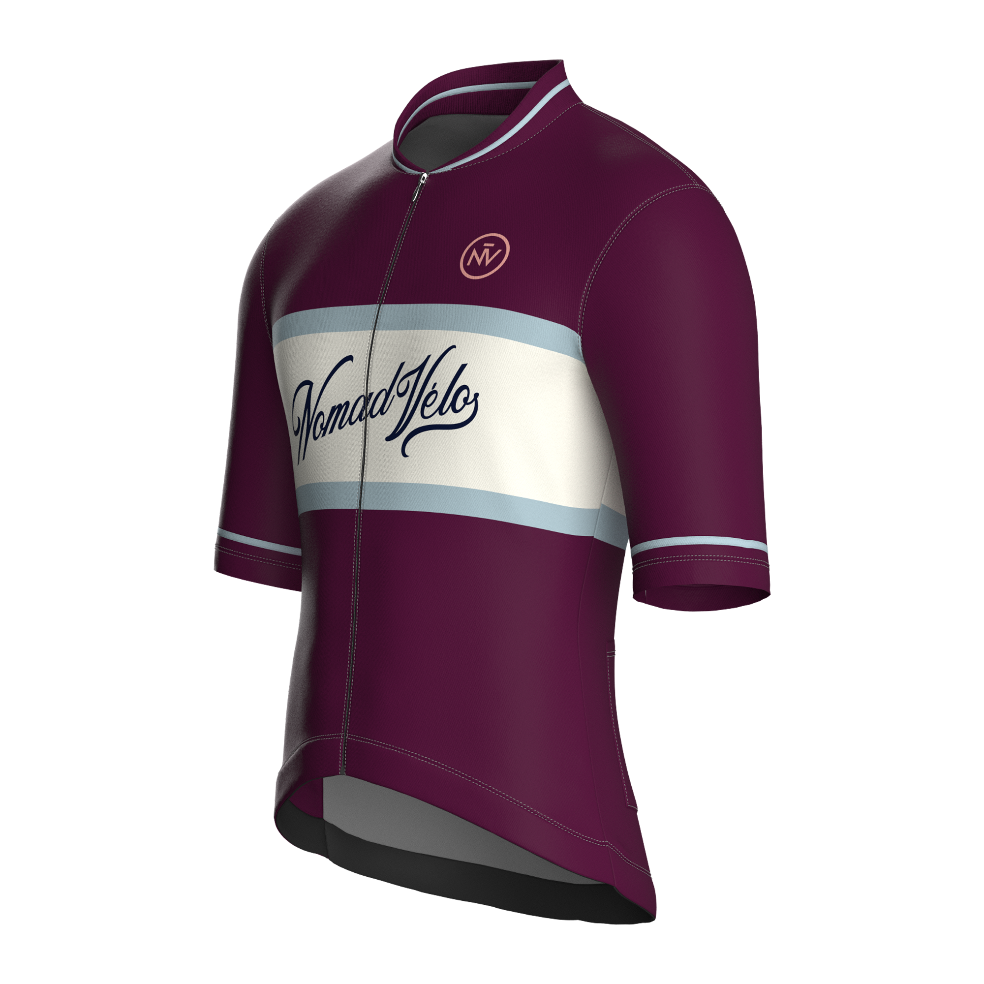 Vintage Burgundy Short Sleeve Jersey | Nomad Vélo