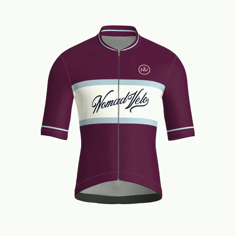 Vintage Burgundy Short Sleeve Jersey | Nomad Vélo