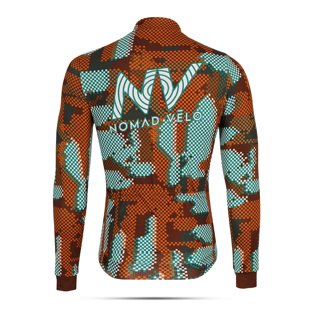 Cycling Red Techwave Jersey – Long Sleeve Aero Race Fit Endurance | Nomad Vélo