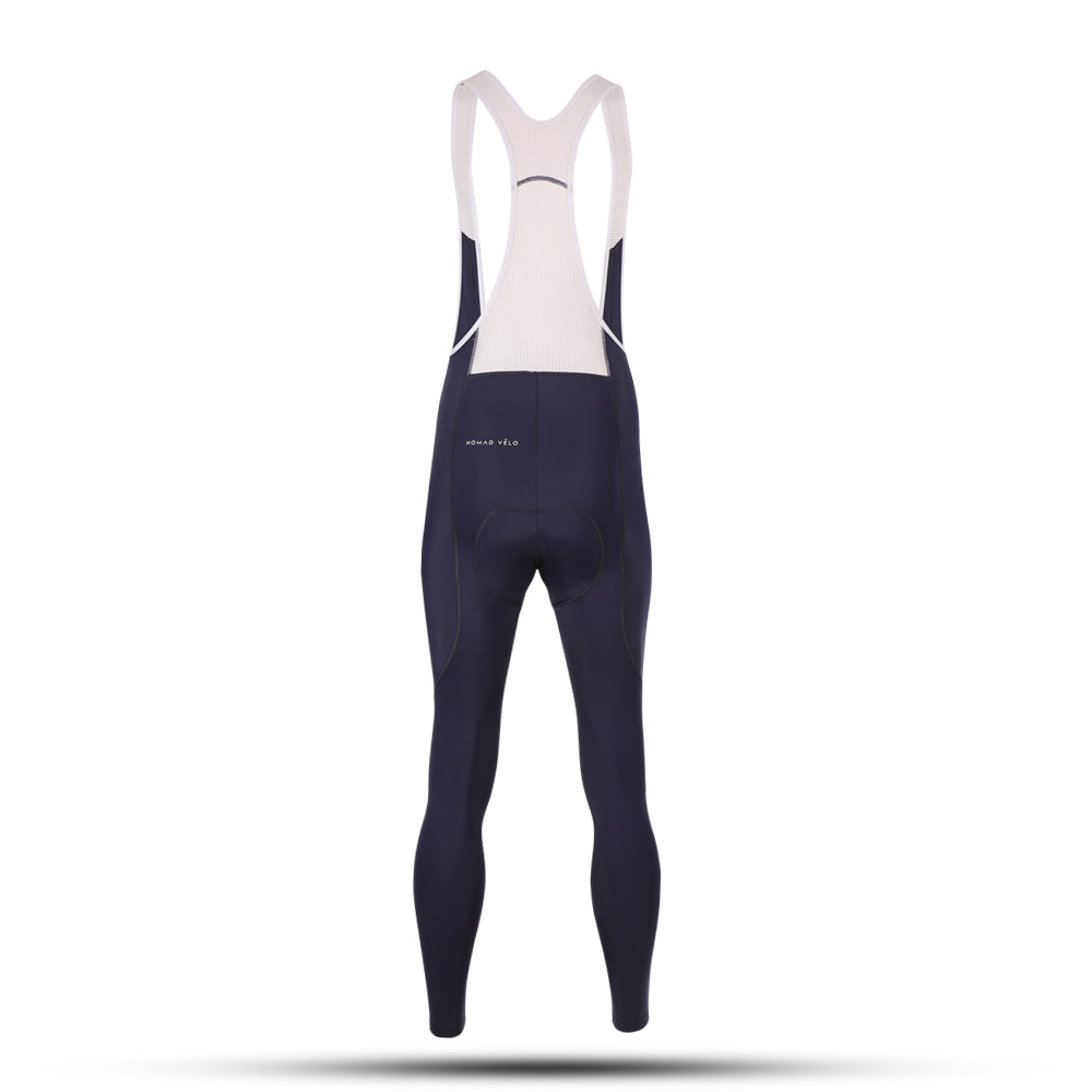Cycling Blue Bib Tights – Thermal Race Slim Fit Winter Riding | Nomad Vélo