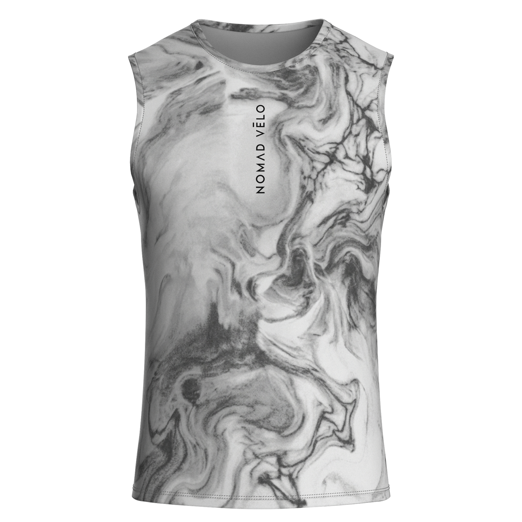 Marble Monochrome Base Layer – Cycling Sleeveless Slim Fit Lightweight