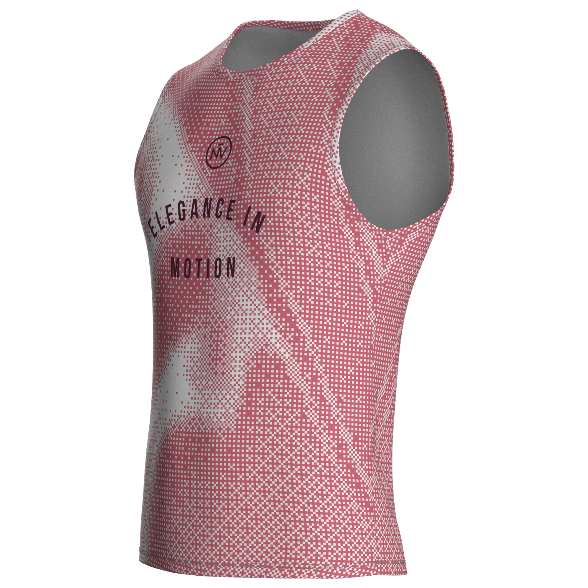Elegance Red Halftone Base Layer – Cycling Sleeveless Slim Fit Lightweight