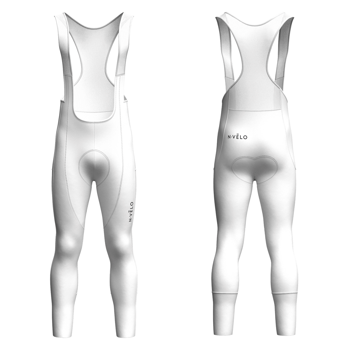 White Cycling Bib Tights