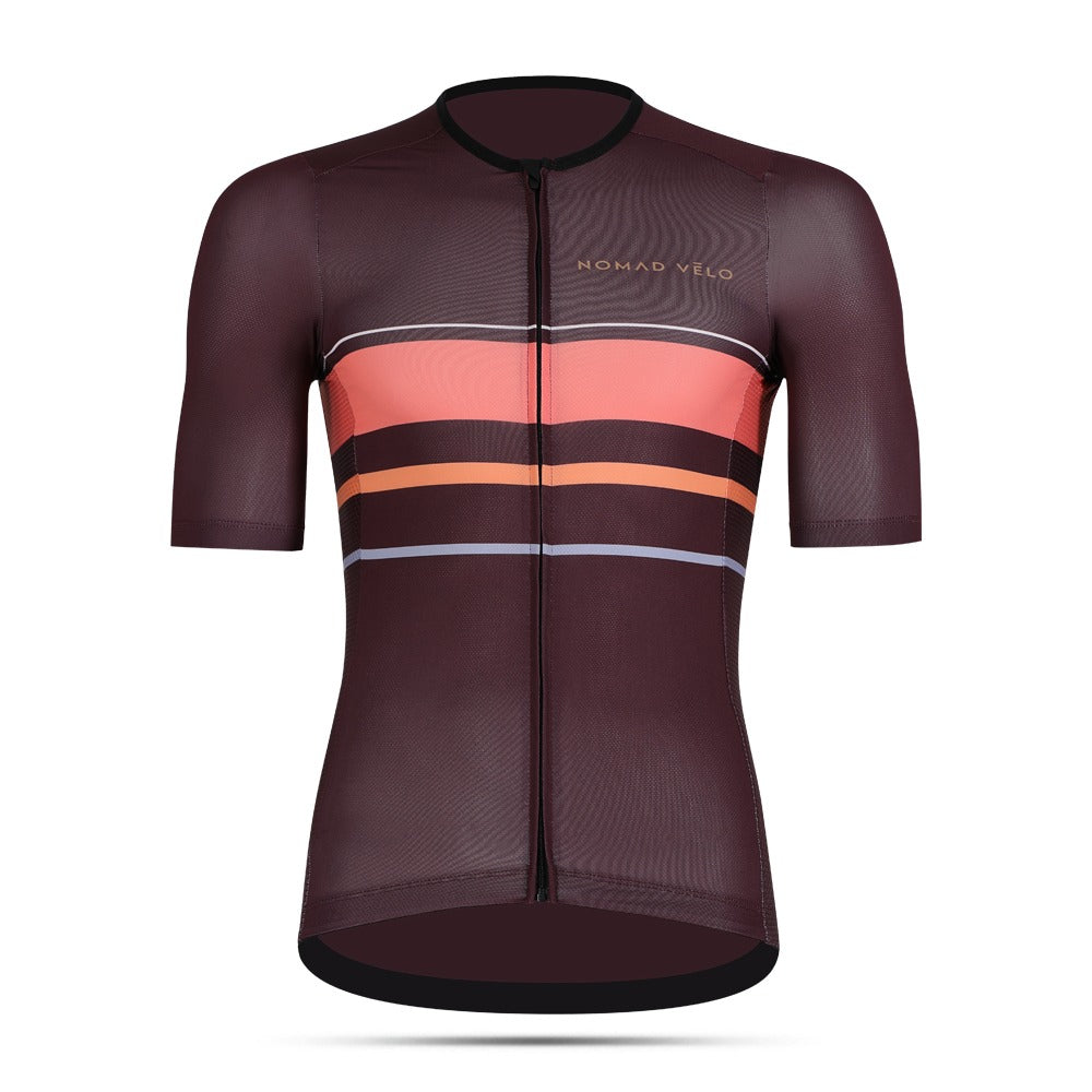 Maroon Classic Fit Cycling Jersey for Long Rides – Classic Jersey Maroon
