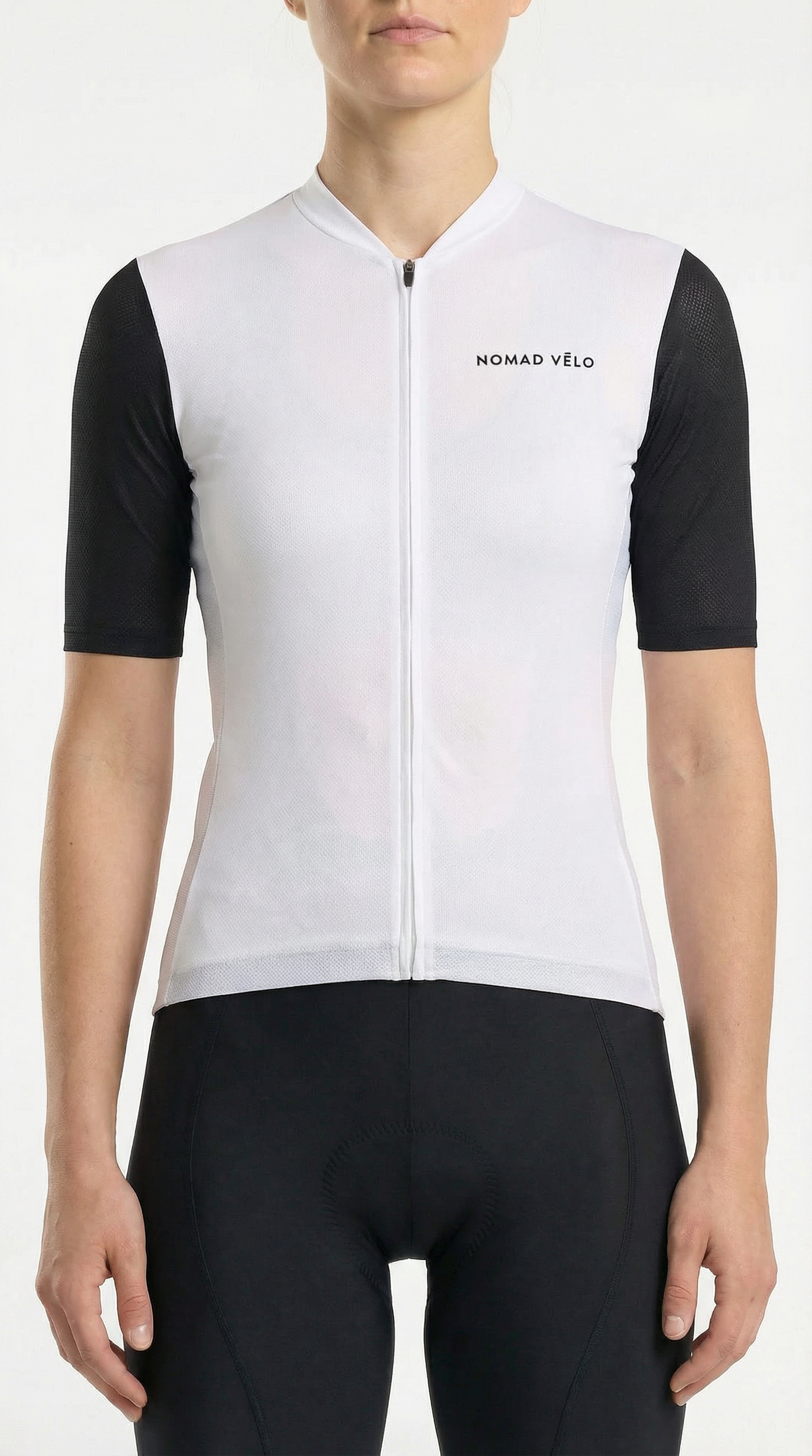 Cycling Panda Black White Jersey – Minimalist Aero Cut for Long Distance Rides | Nomad Vélo