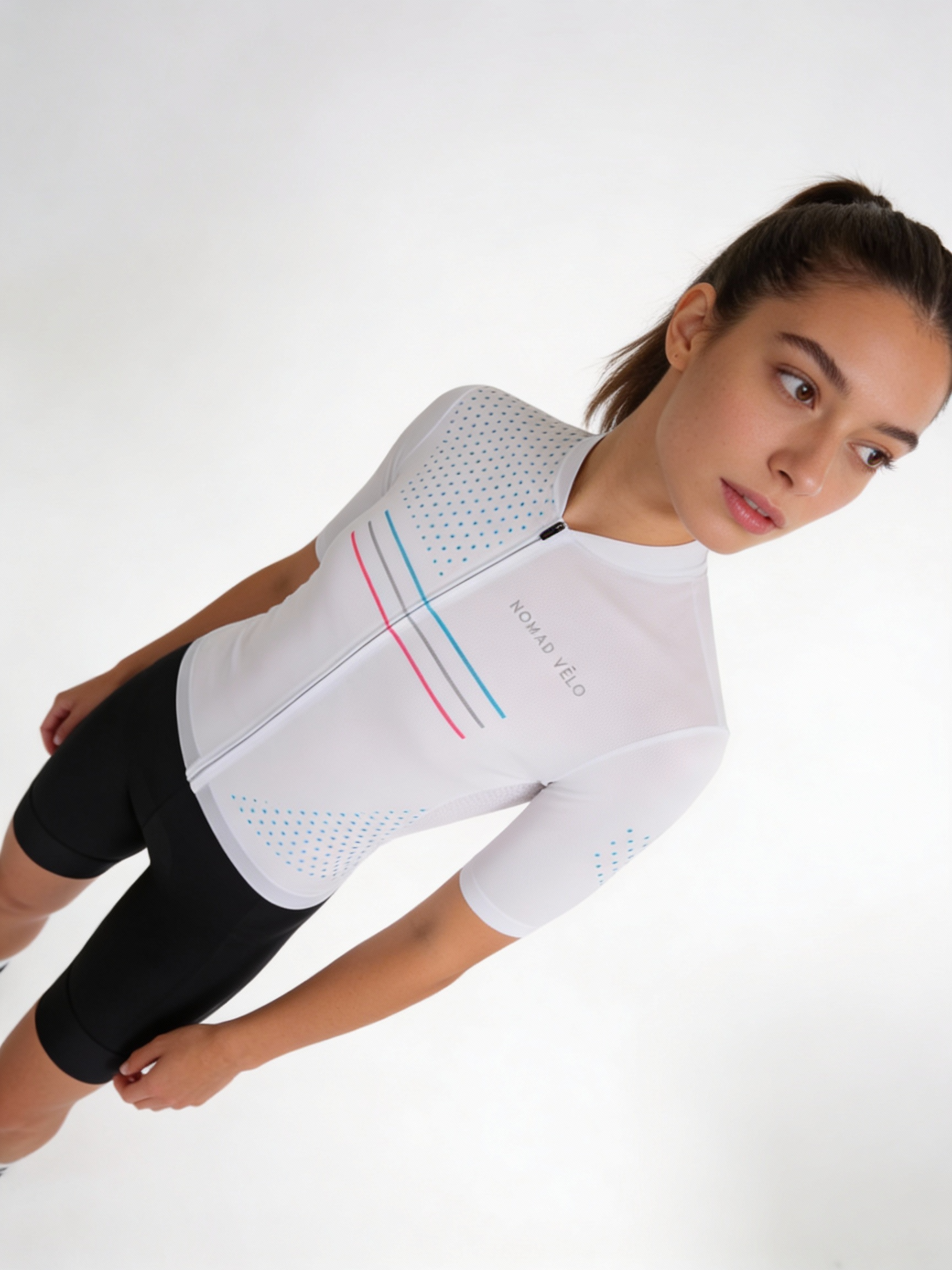 Cycling White League Jersey – Performance Aero Fit for Road and Race Days | Nomad Vélo