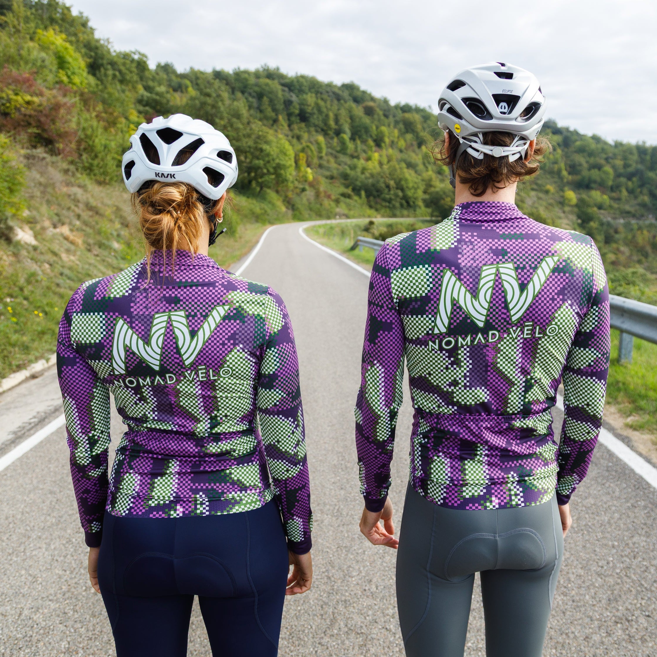 Cycling Purple Techwave Jersey – Long Sleeve Aero Race Fit Modern Design | Nomad Vélo