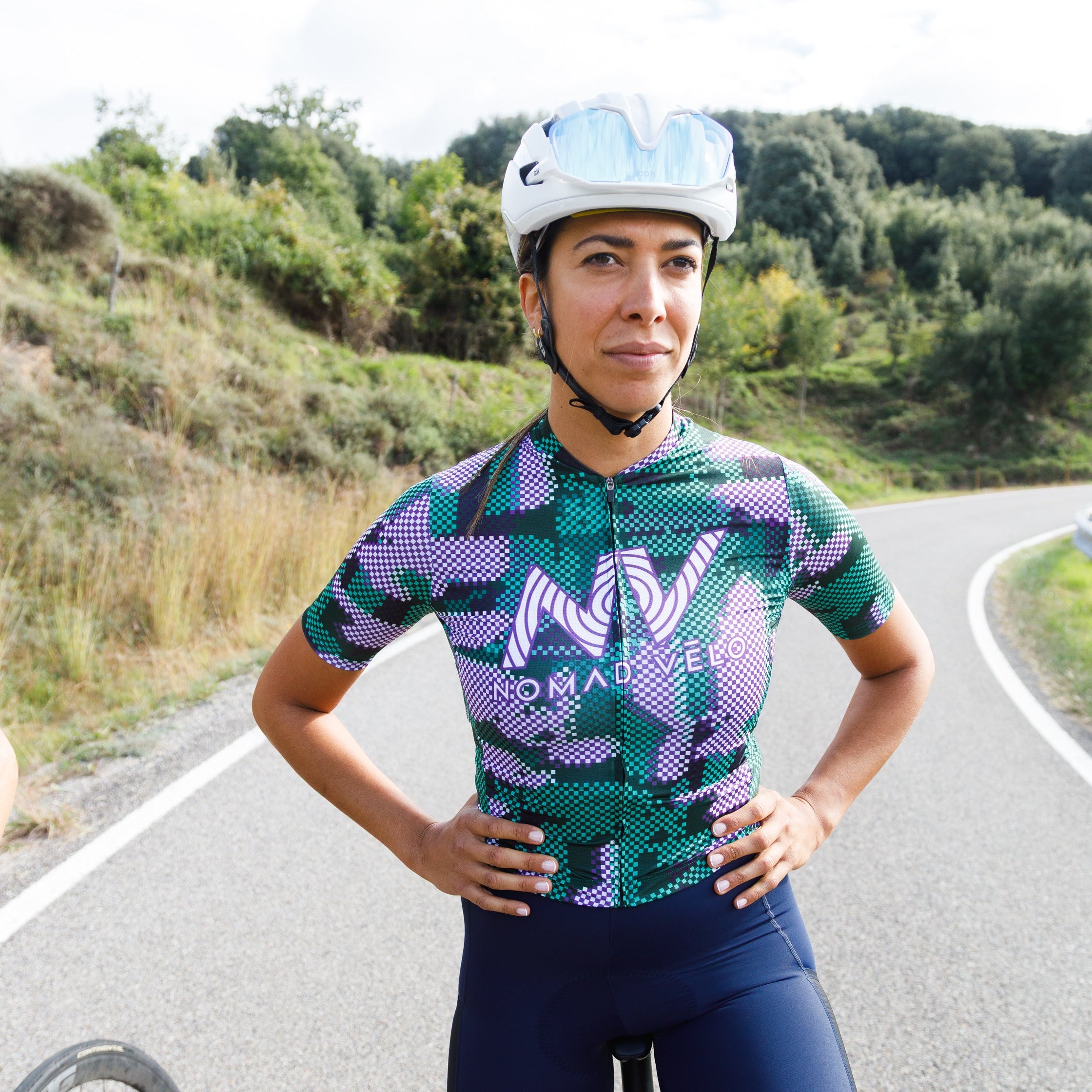 Cycling Green Pro Jersey – Short Sleeve Race Slim Fit Techwave Aero Pattern | Nomad Vélo