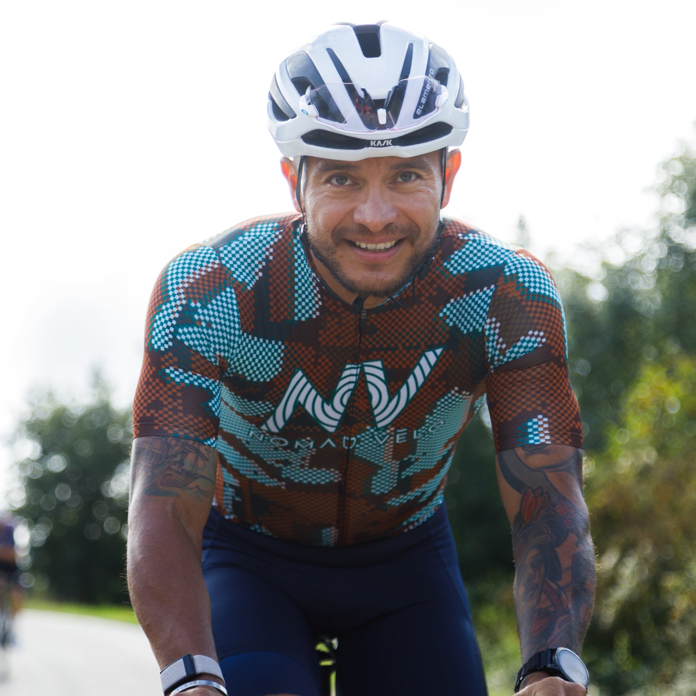 Cycling Red Pro Jersey – Short Sleeve Race Slim Fit Techwave Aero Pattern | Nomad Vélo