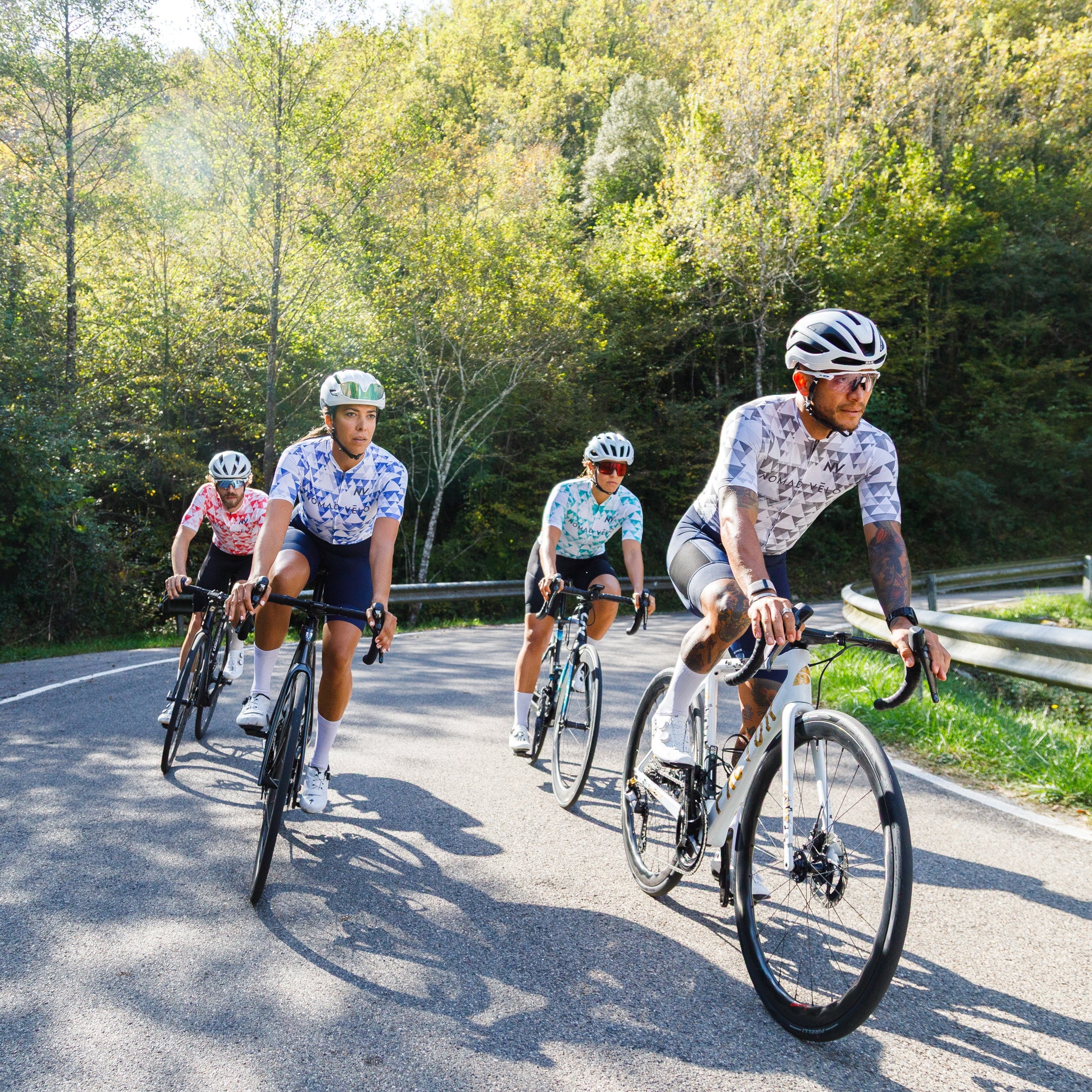 Grey Aero Cycling Jersey for Fast Rides - Geometric Jersey