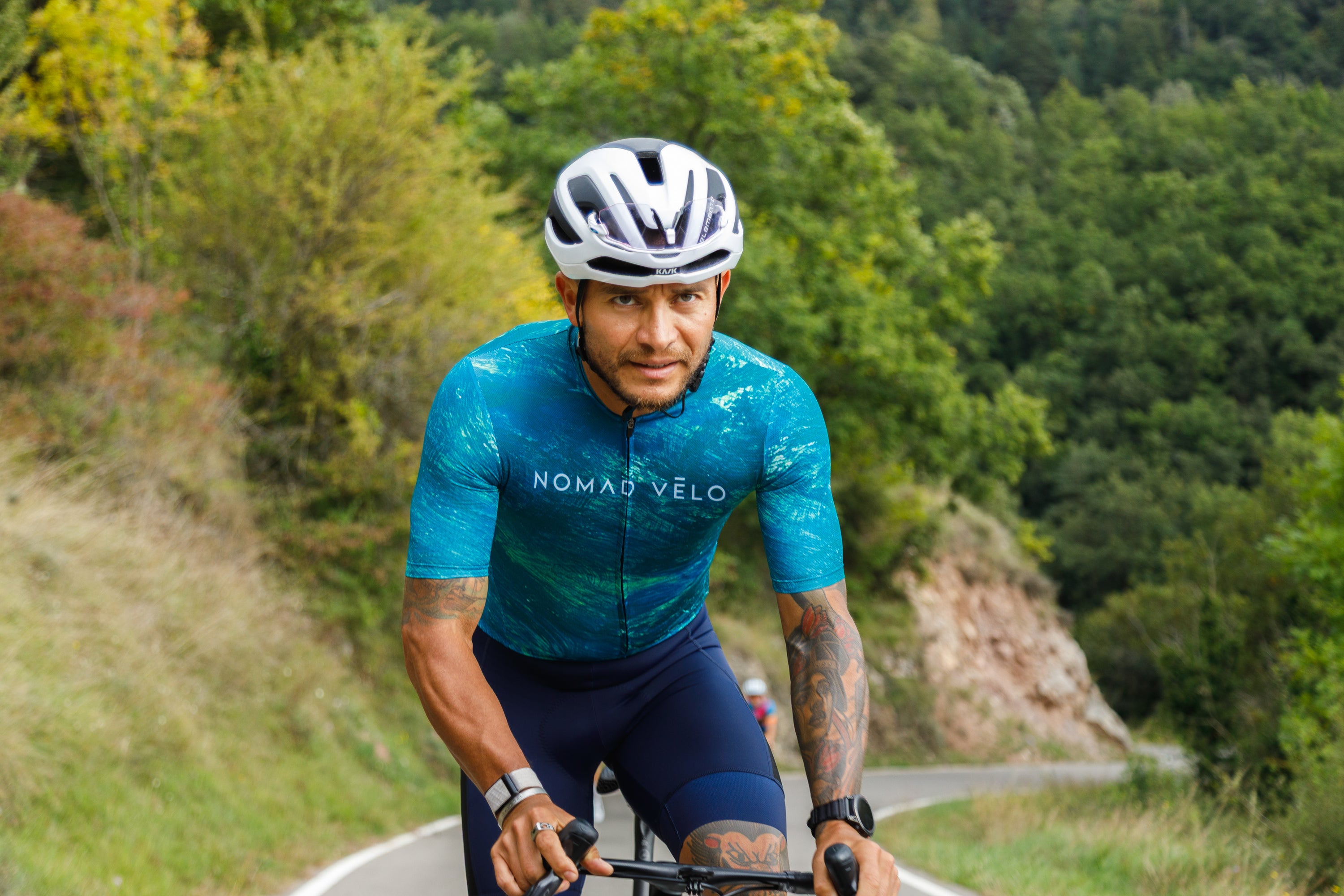 Cycling Turquoise Pacific Jersey – Short Sleeve Aero Fit for Long Climbs | Nomad Vélo