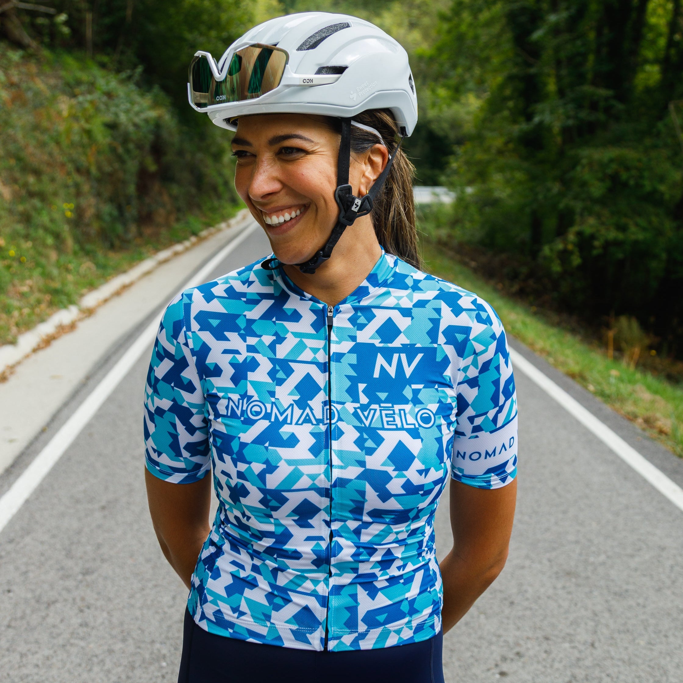 Blue Сamouflage Aero Cycling Jersey - Сamouflage Jersey