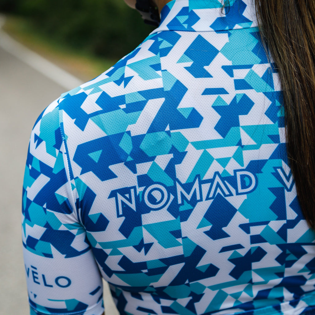Blue Сamouflage Aero Cycling Jersey - Сamouflage Jersey