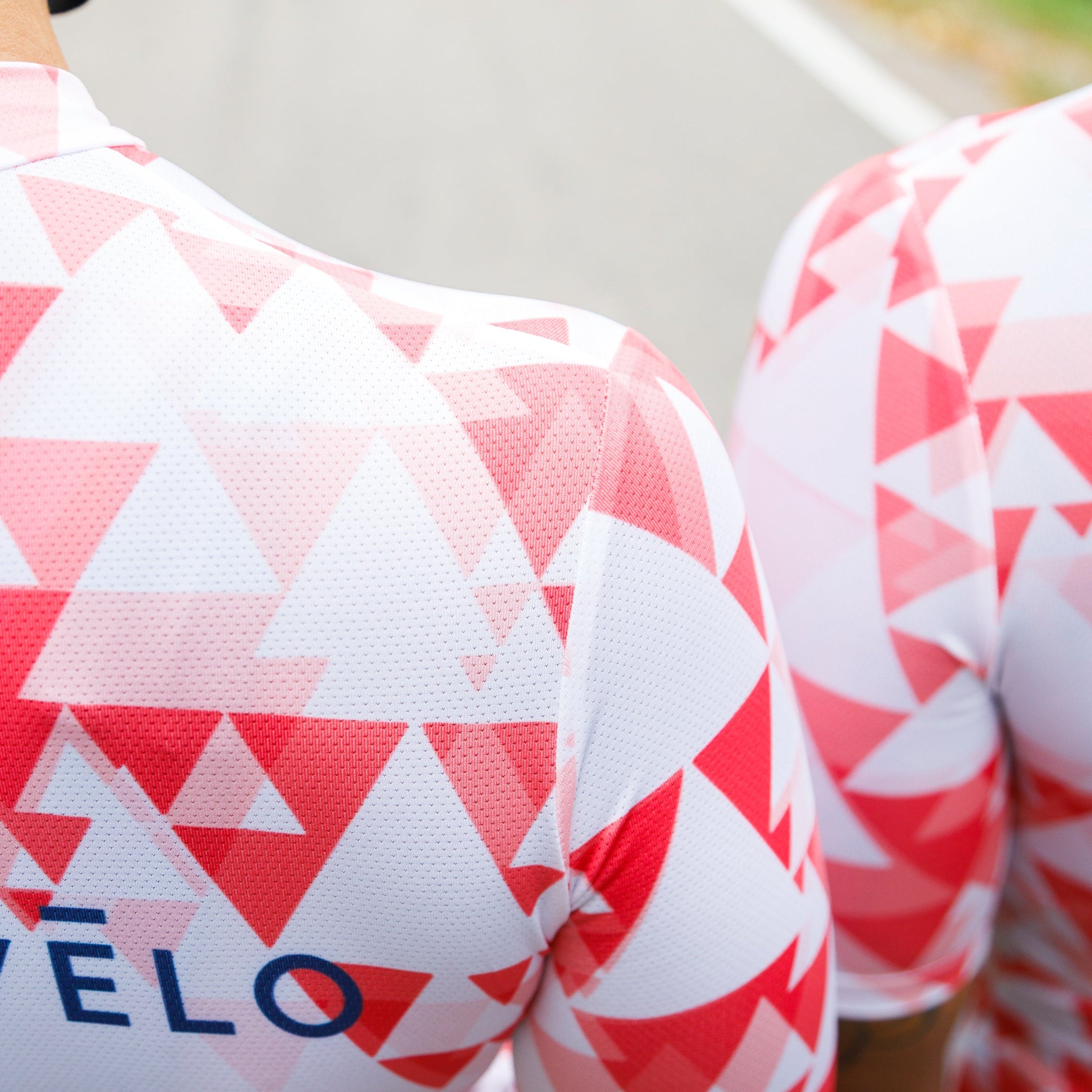 Cycling Red Geometric Jersey – Race Slim Fit Aero Fast Rides | Nomad Vélo