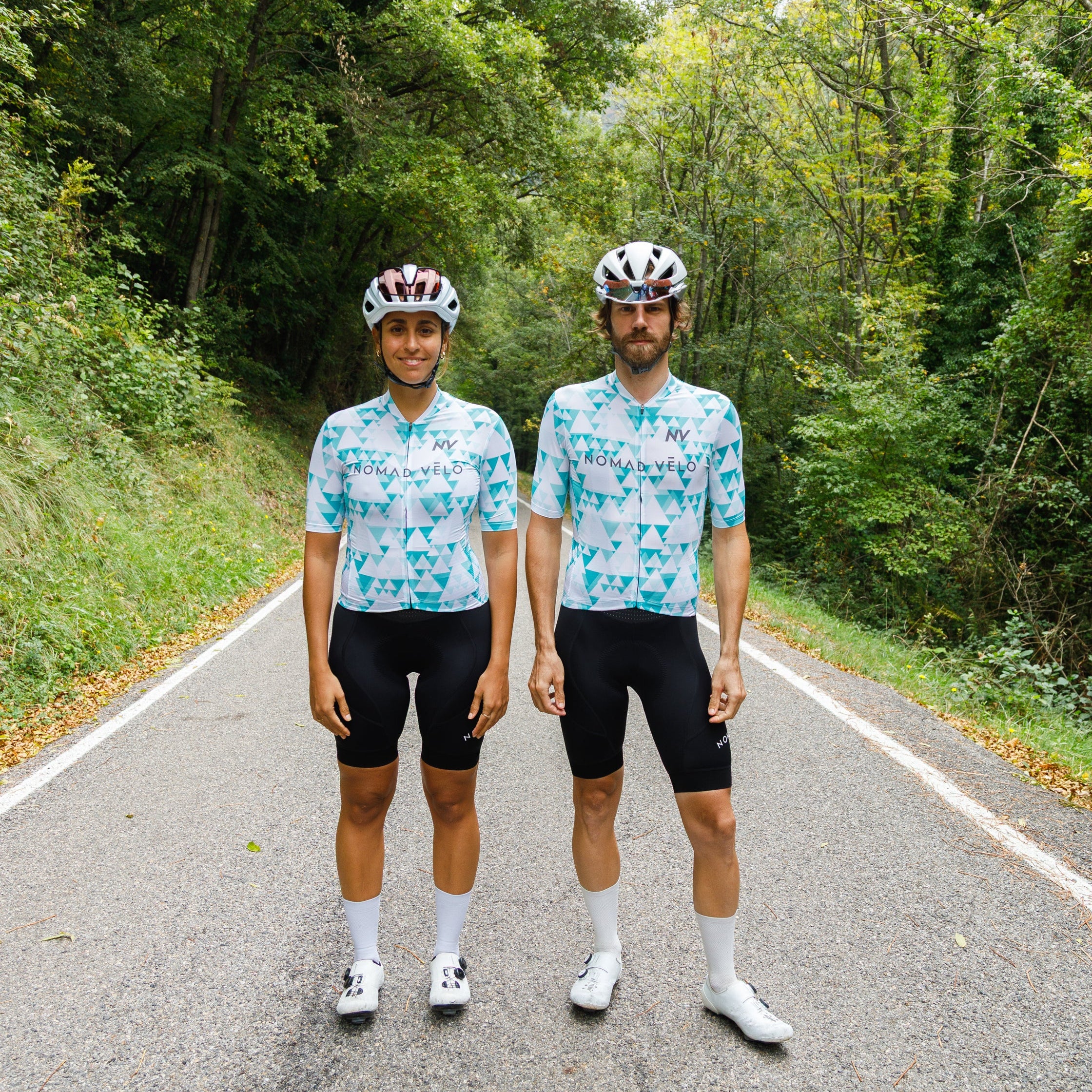 Green Aero Cycling Jersey for Fast Rides - Geometric Jersey