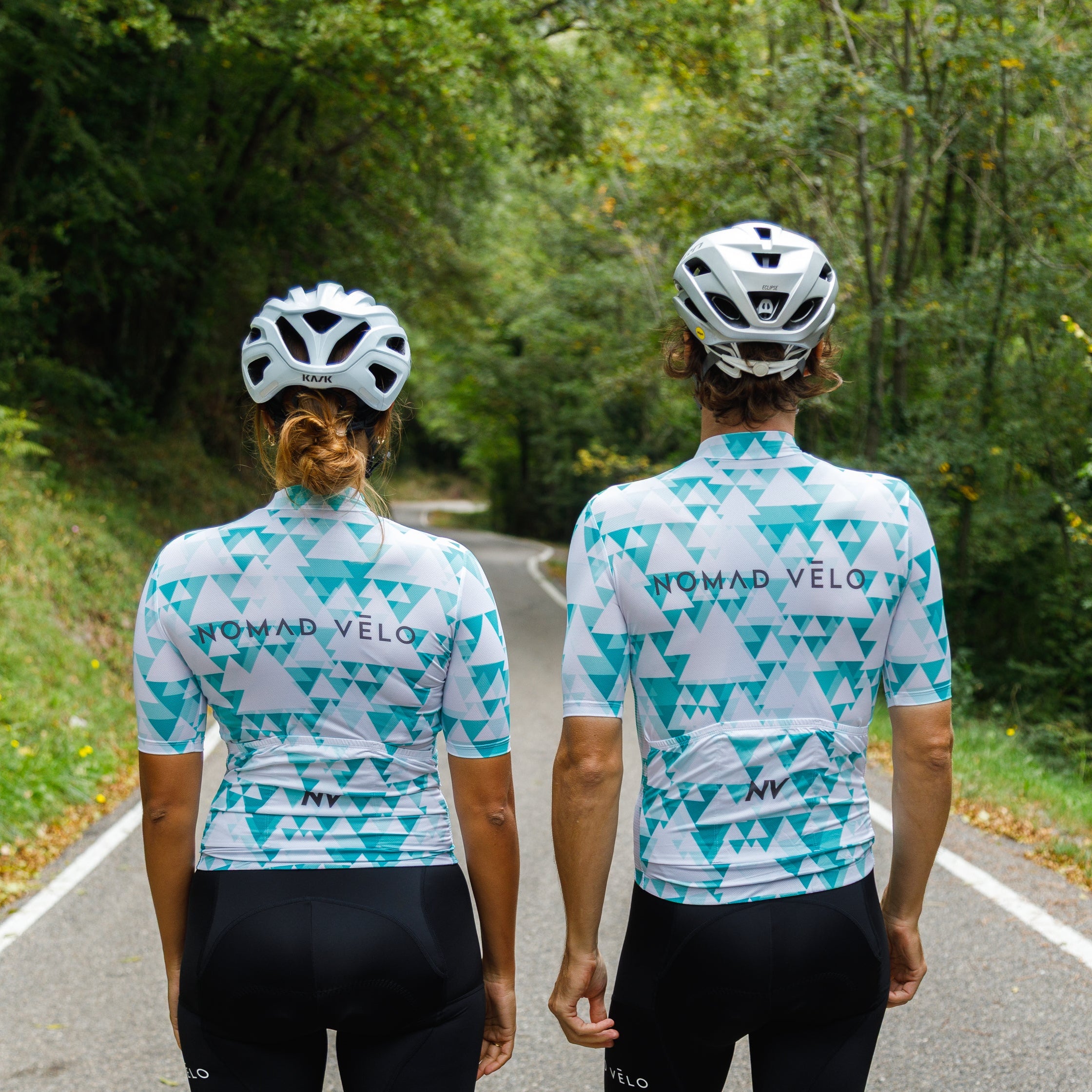 Green Aero Cycling Jersey for Fast Rides - Geometric Jersey
