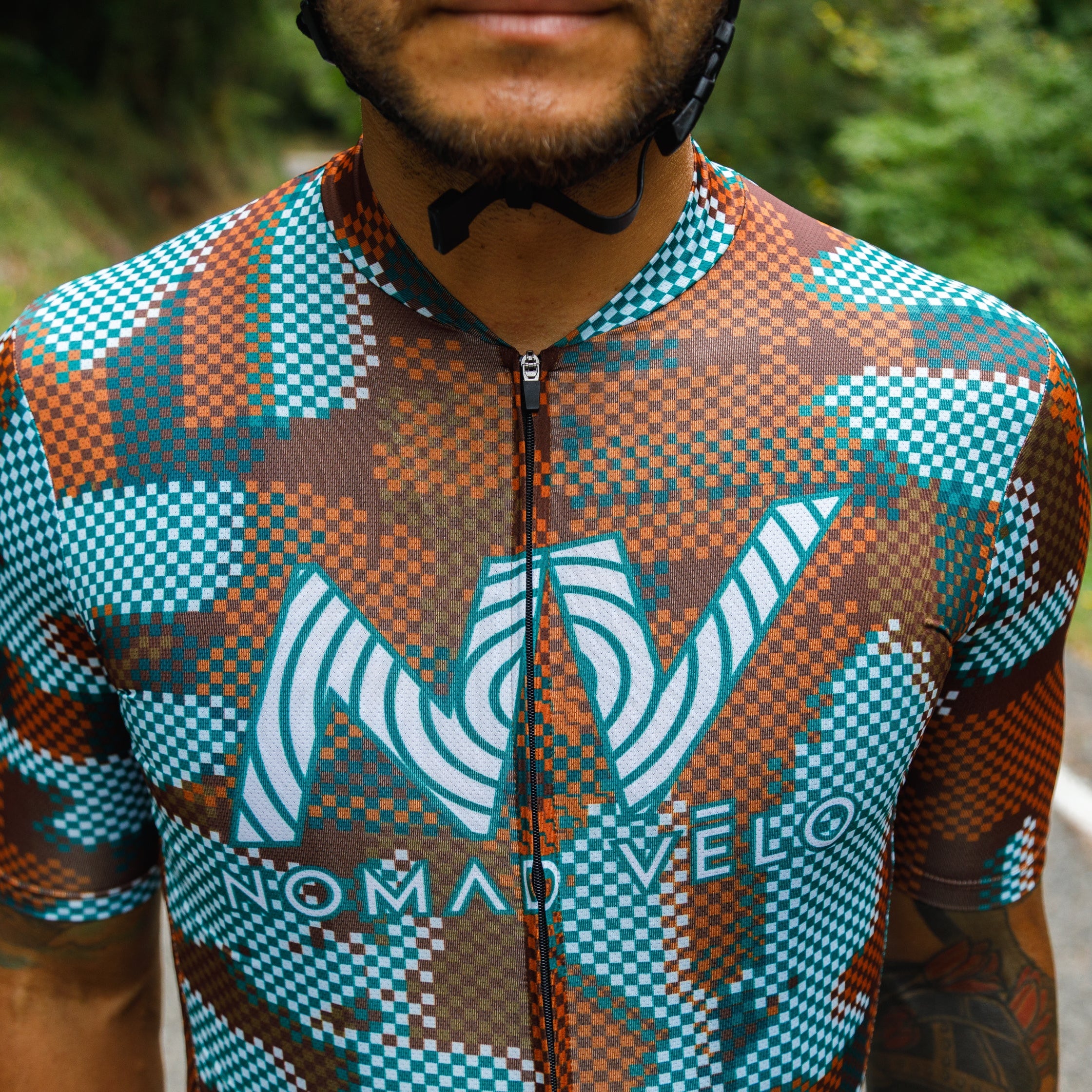 Cycling Red Pro Jersey – Short Sleeve Race Slim Fit Techwave Aero Pattern | Nomad Vélo