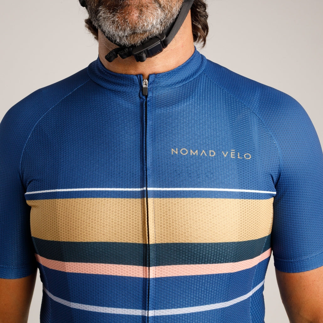 Classic Aero Road Jersey with Timeless Look – Classic Jersey Blue