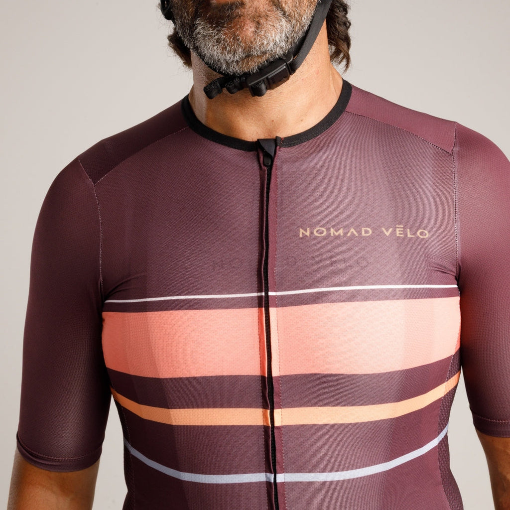 Maroon Classic Fit Cycling Jersey for Long Rides – Classic Jersey Maroon