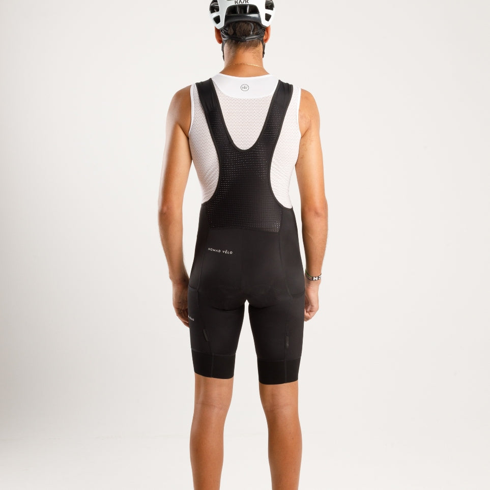 Cycling Black Cargo Shorts – Padded Multi-Pocket Storage Performance | Nomad Vélo