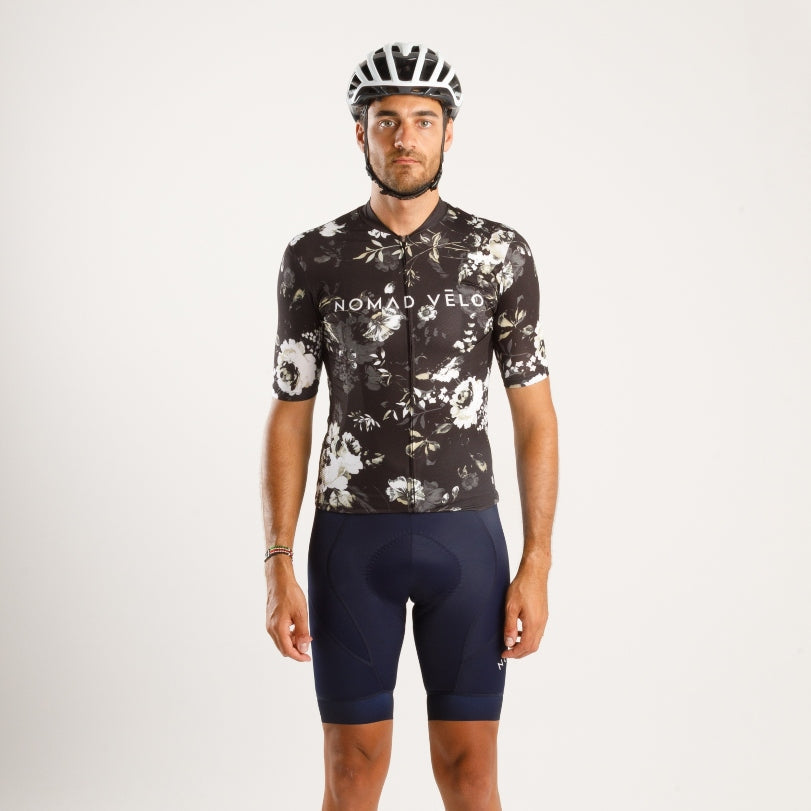 Cycling Dark Spring Jersey – Short Sleeve Aero Fit Training Performance | Nomad Vélo
