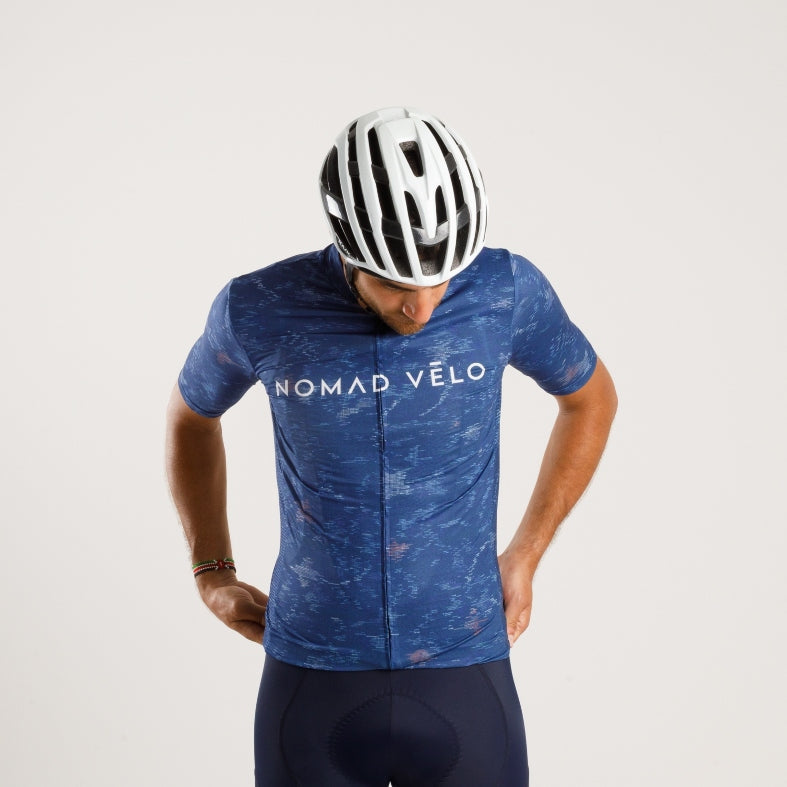Cycling Ocean Blue Jersey – Short Sleeve Aero Fit Summer Road Performance | Nomad Vélo