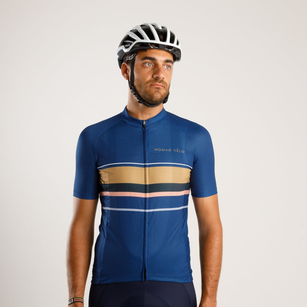 Classic Aero Road Jersey with Timeless Look – Classic Jersey Blue