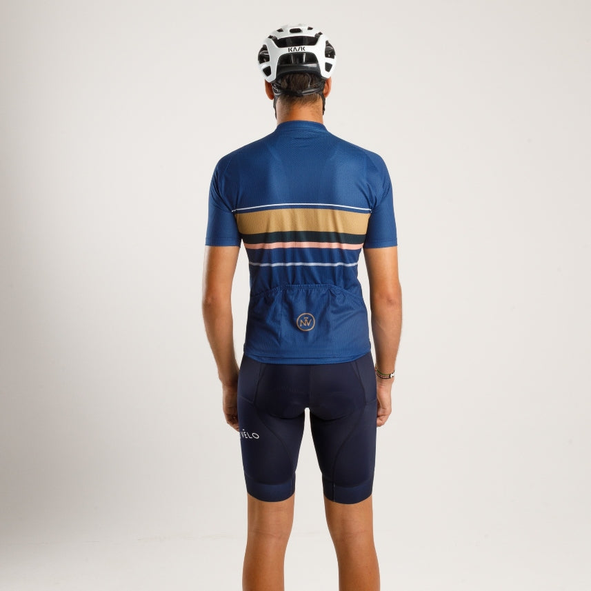 Classic Aero Road Jersey with Timeless Look – Classic Jersey Blue