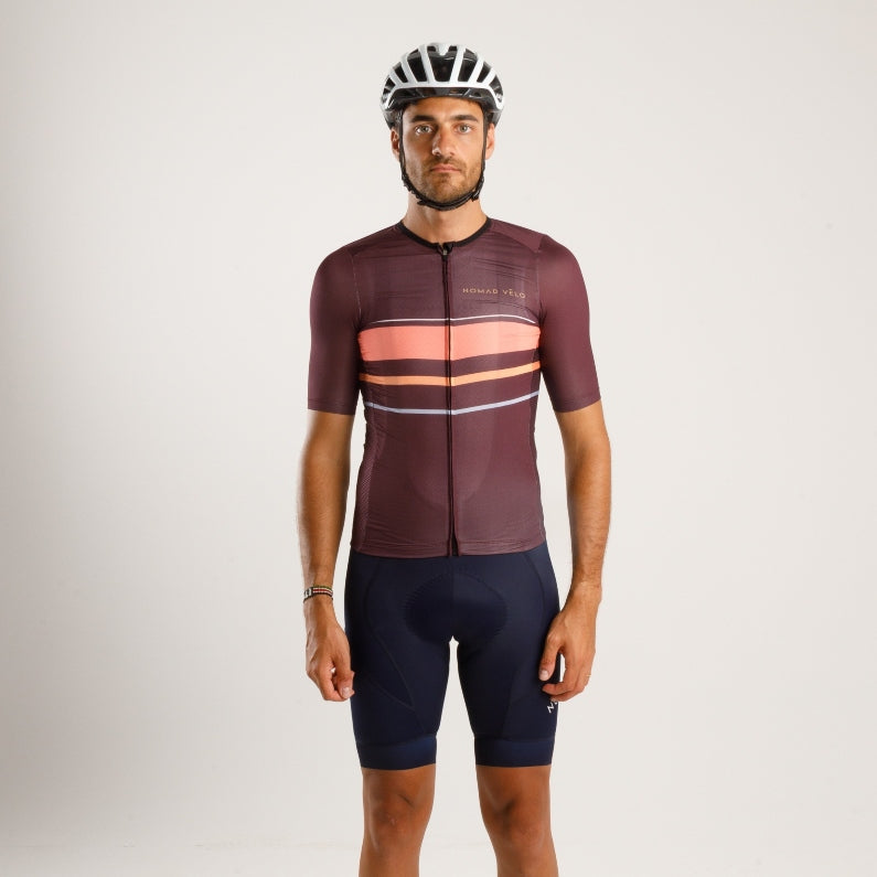 Maroon Classic Fit Cycling Jersey for Long Rides – Classic Jersey Maroon