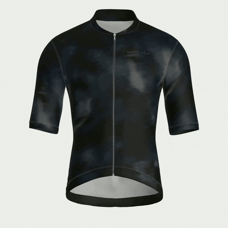Aura Black Jersey – Cycling Short Sleeve Race Fit
