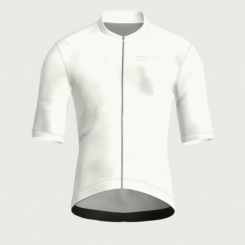 Aura White Jersey – Cycling Short Sleeve Race Fit