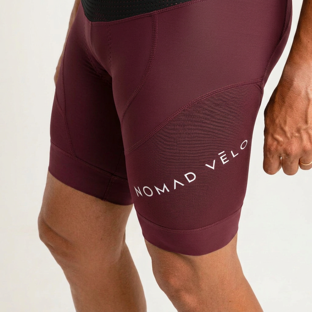 Nomad Bib Shorts Burgundy