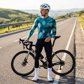 Blur Green Jersey – Cycling Long Sleeve Race Fit
