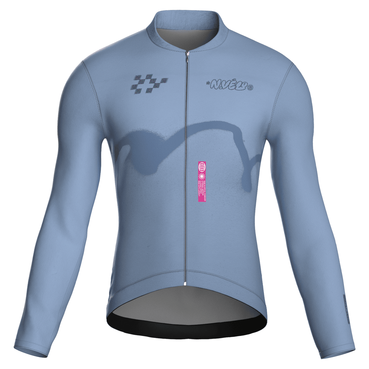 Haze Denim Jersey – Cycling Long Sleeve Race Fit