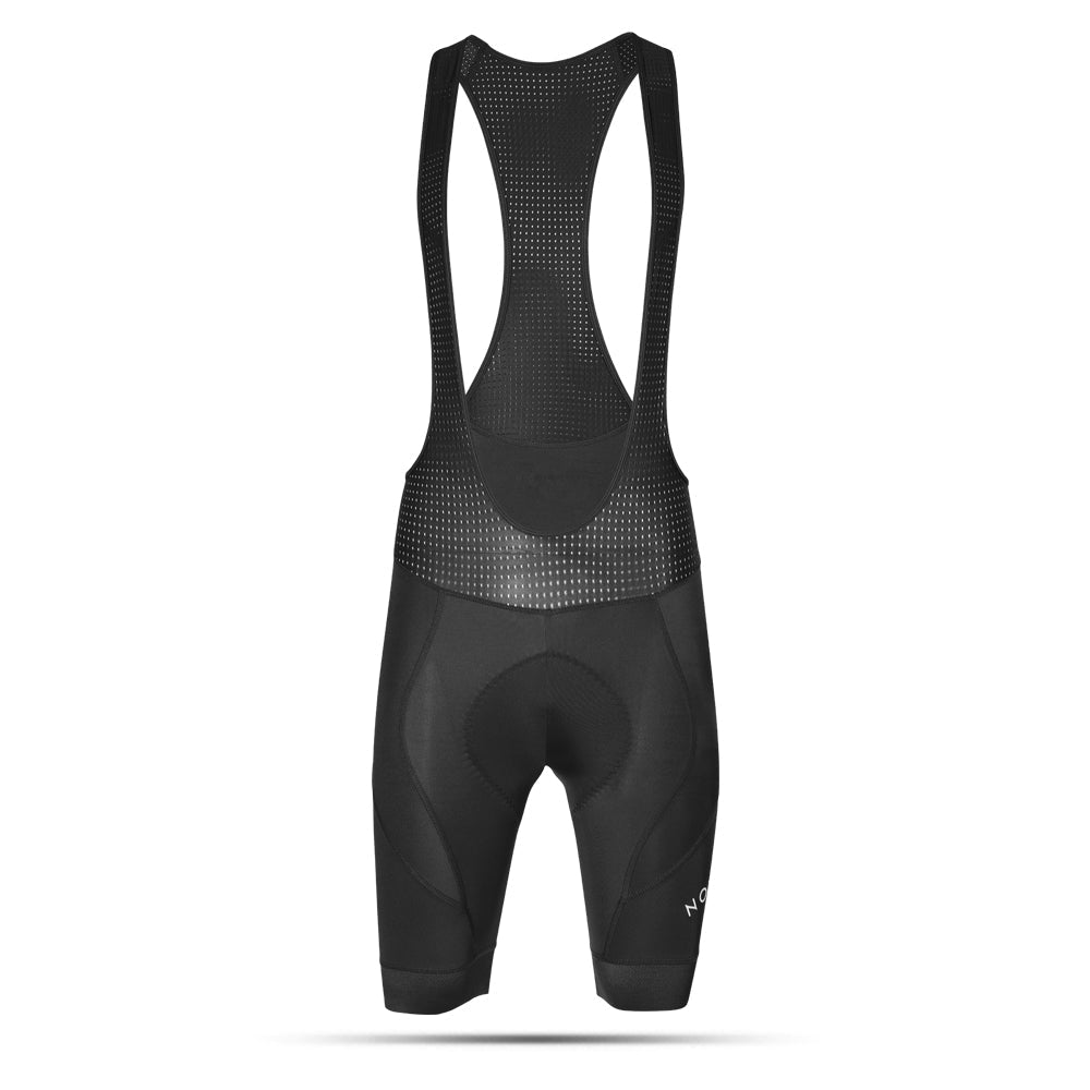 Cycling Black Bib Shorts – Padded All-Day Comfort Performance Chamois | Nomad Vélo