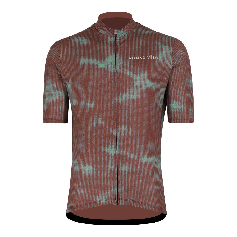 Cycling Volcano Jersey – Short Sleeve Race Fit Lava-Inspired Design | Nomad Vélo