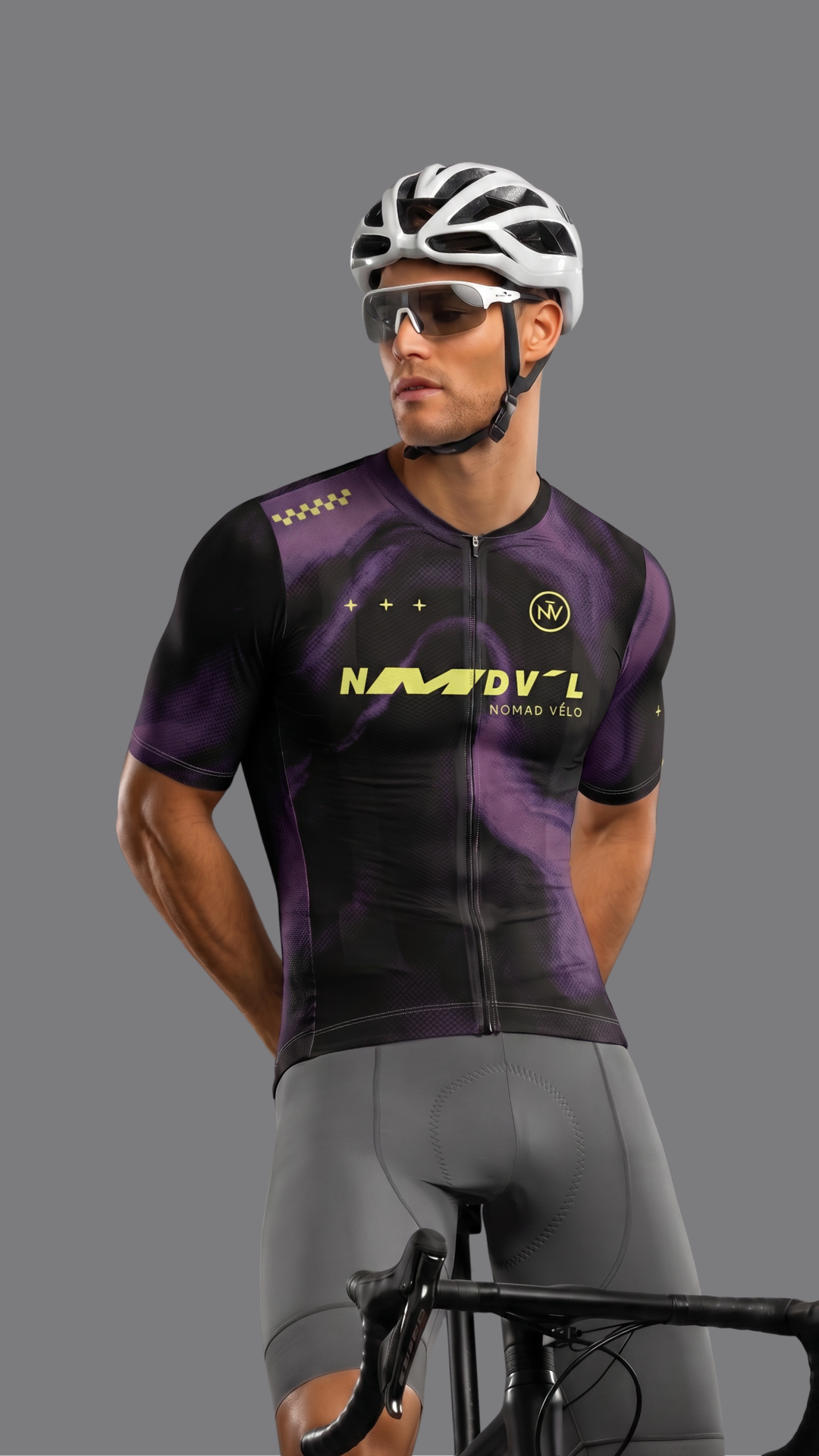 Marble Purple Jersey – Cycling Short Sleeve Race Fit