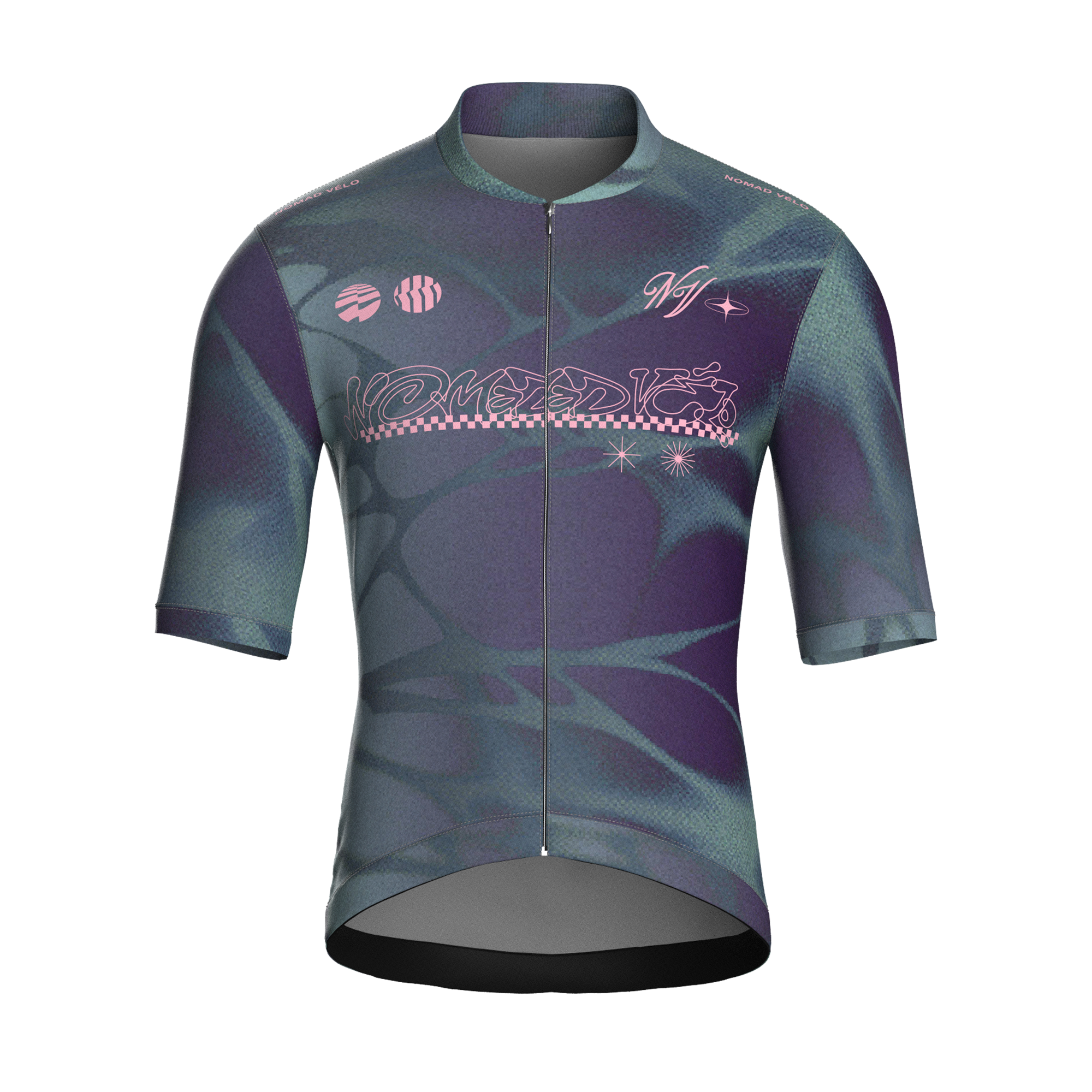 Spider Blue Short Sleeve Jersey | Nomad Vélo