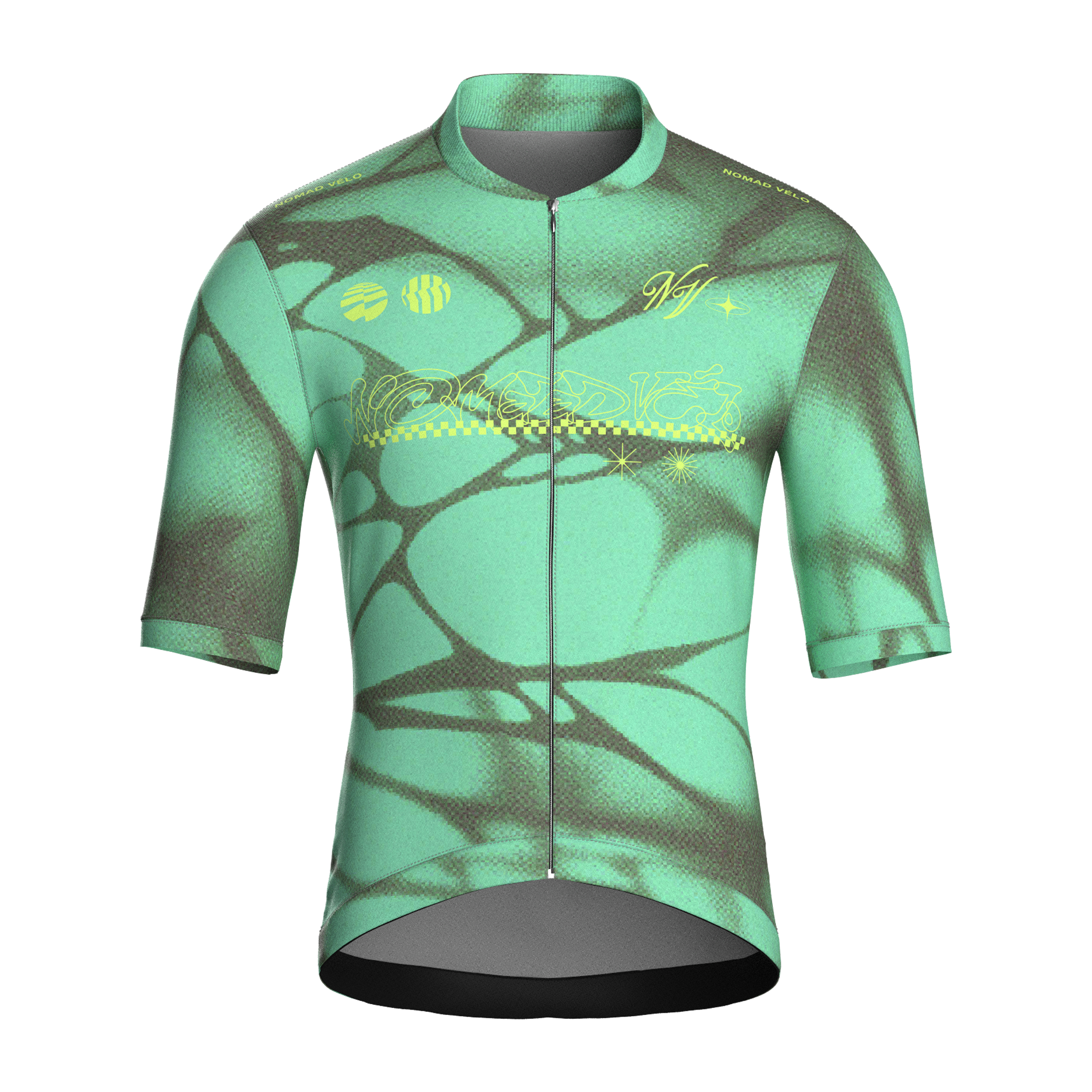 Spider Green Short Sleeve Jersey | Nomad Vélo