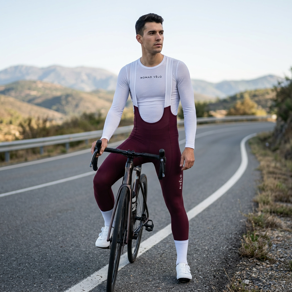 Wine Red Cycling Bib Tights