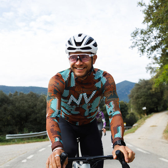 Cycling Red Techwave Jersey – Long Sleeve Aero Race Fit Endurance | Nomad Vélo