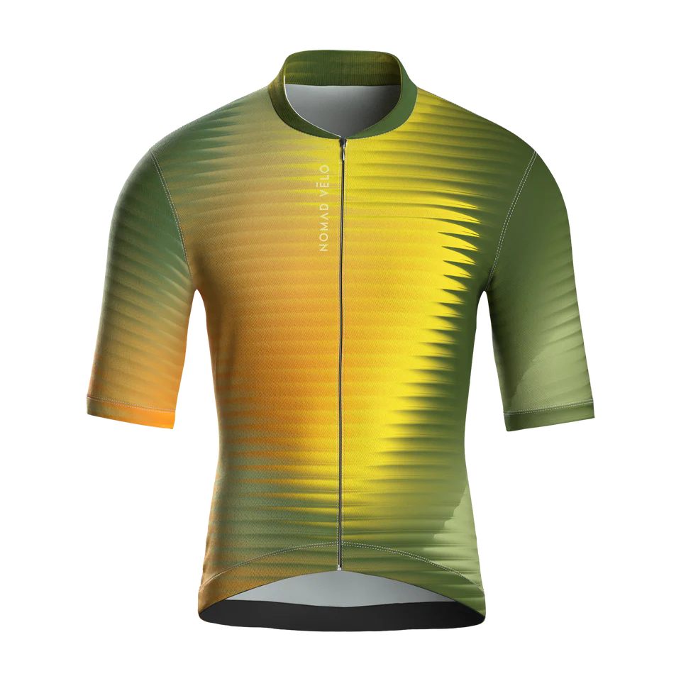 Yellow Fractal Aero Cycling Jersey